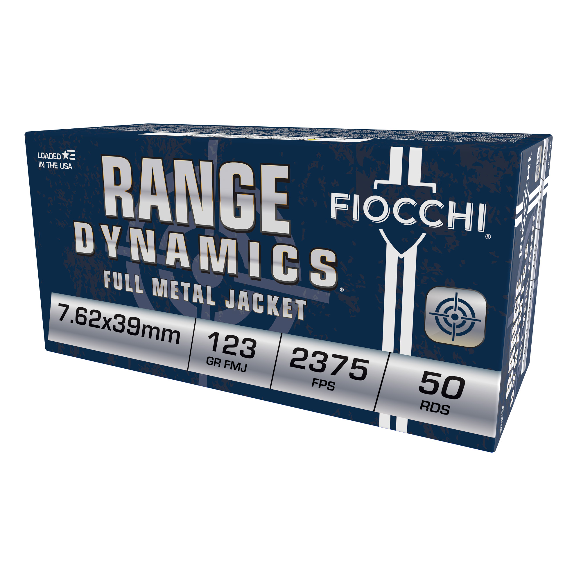 Fiocchi Range Dynamics 7.62x39 Millimeter Full Metal Jacket 123 Grain 50 Rounds