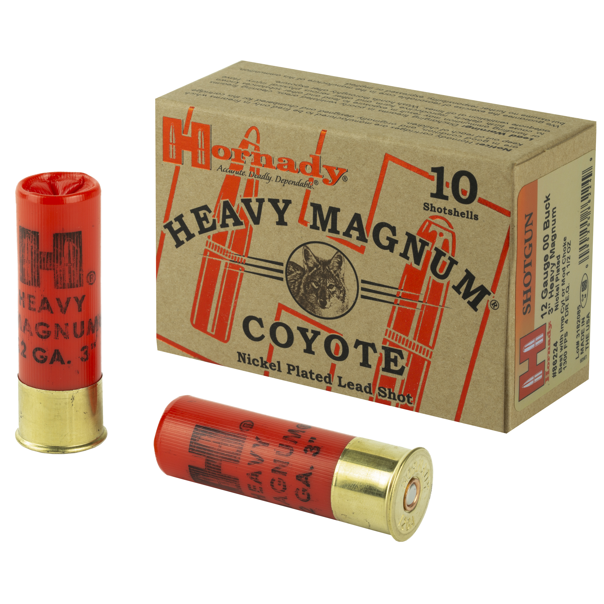 Hornady Heavy Magnum Coyote Shotshell Ammo 12 ga. 3 in. 1 1/2 oz. 00 Shot 10 rd.
