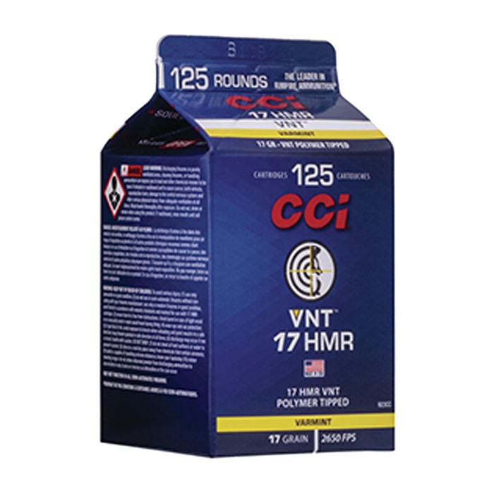 CCI Varmint VNT 17 HMR Varmint Tipped 17 Grain 125 Rounds