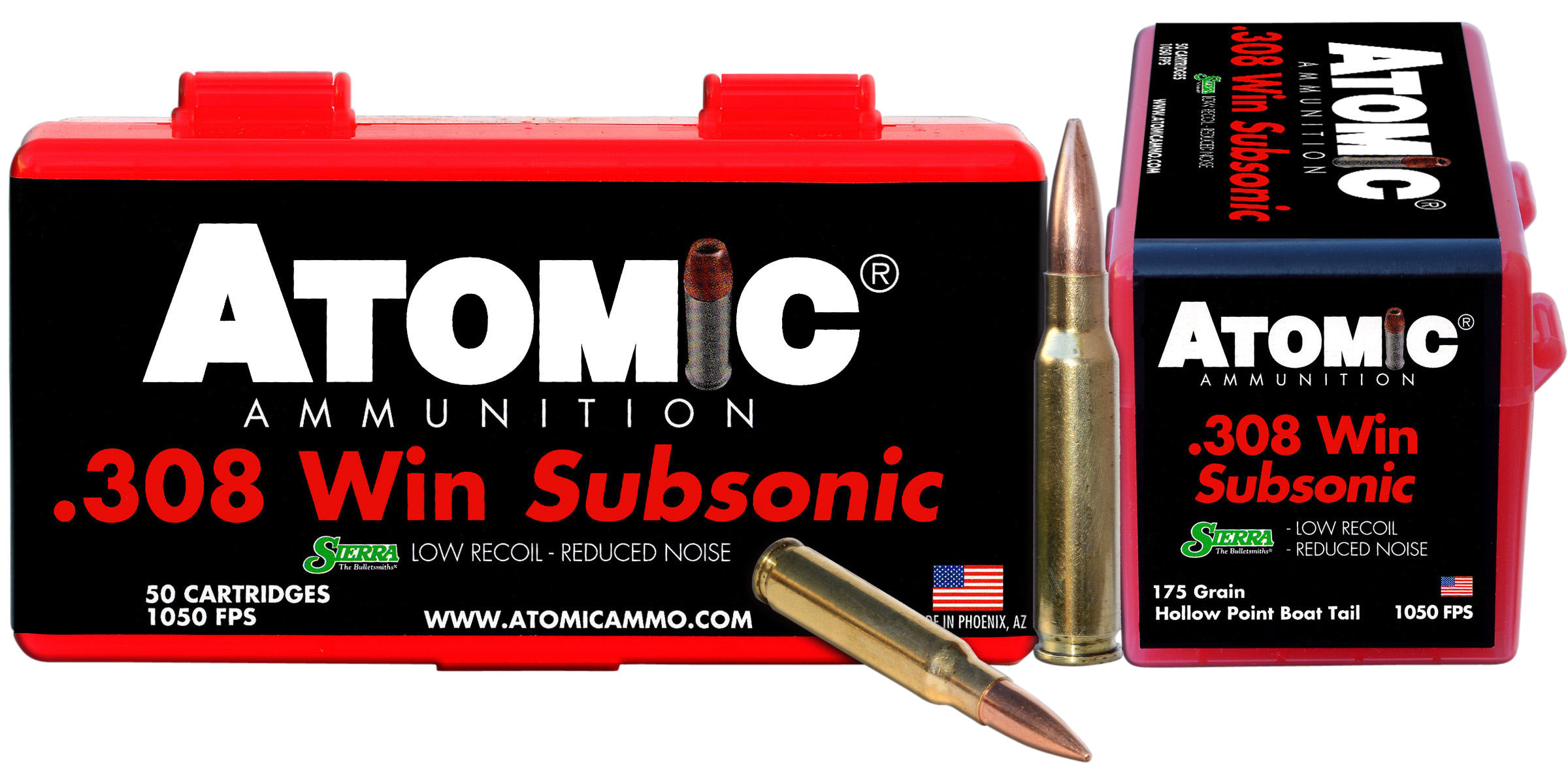 Atomic Ammunition 00430 Rifle Subsonic 308 Win 175 gr SubSonic 50 Rounds