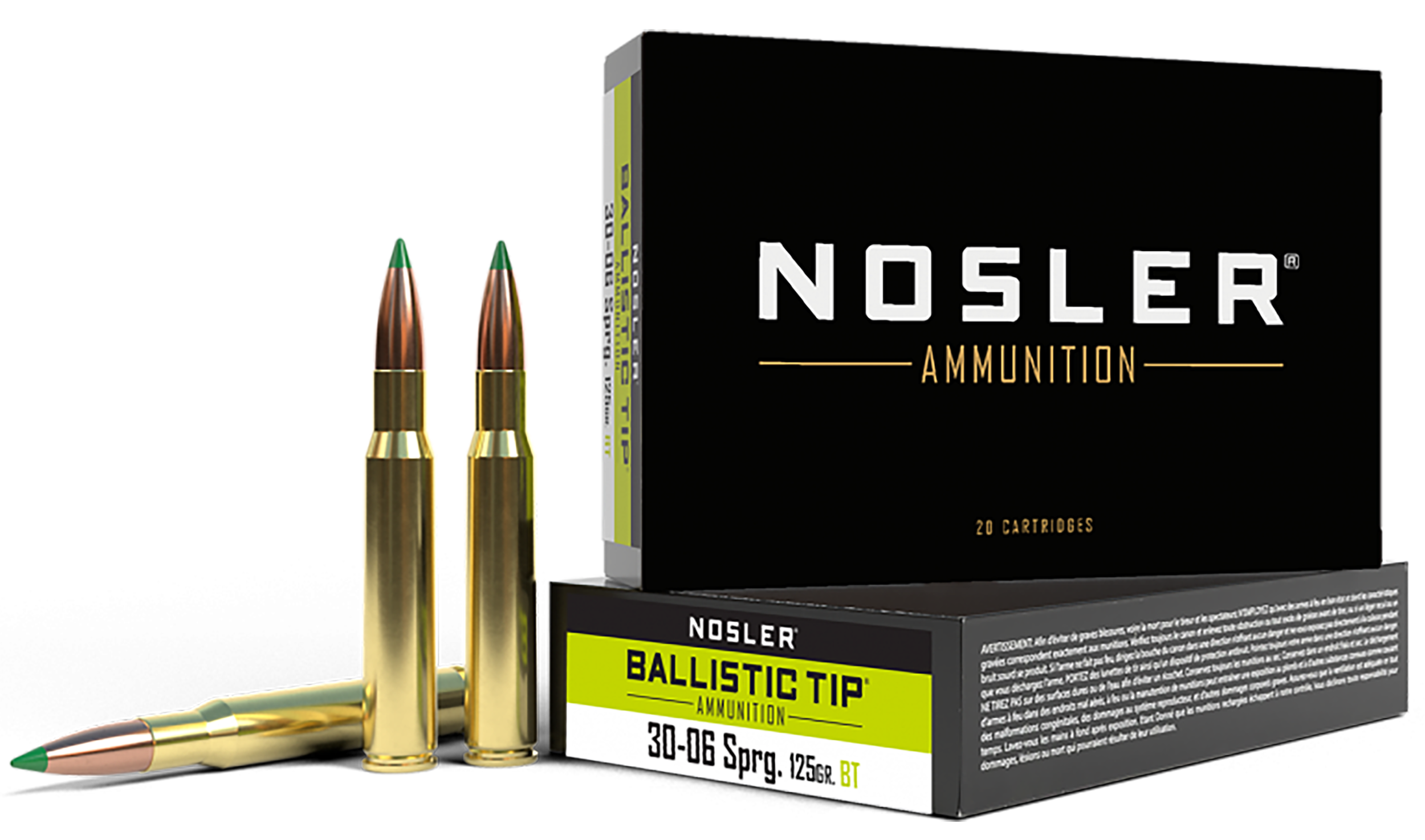Nosler Ballistic Tip 30-06 Springfield Soft Point 125 Grain 20 Rounds