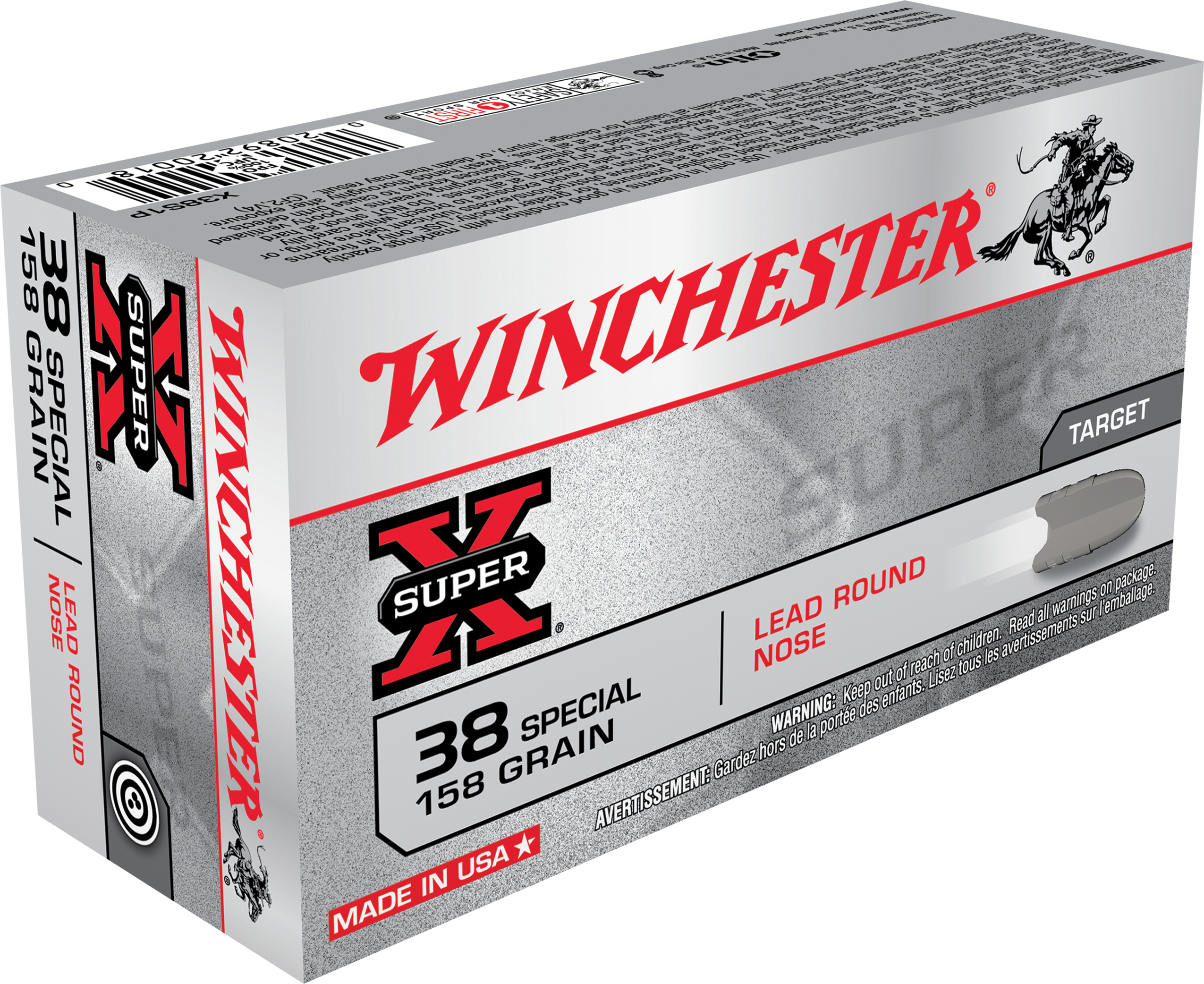 Winchester Super-X 38 Special Lead Round Nose 158 Grain 50 Rounds