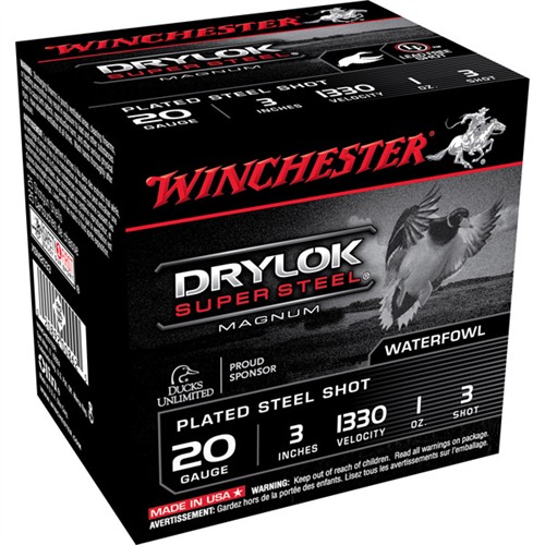 Winchester DryLok Magnum Plated Load 20 Gauge Plated Steel Shot 1 oz 25 Rounds