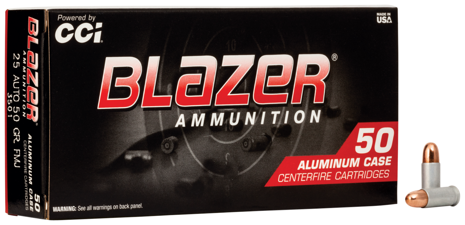 CCI Blazer 25 ACP Full Metal Jacket 50 Grain 50 Rounds