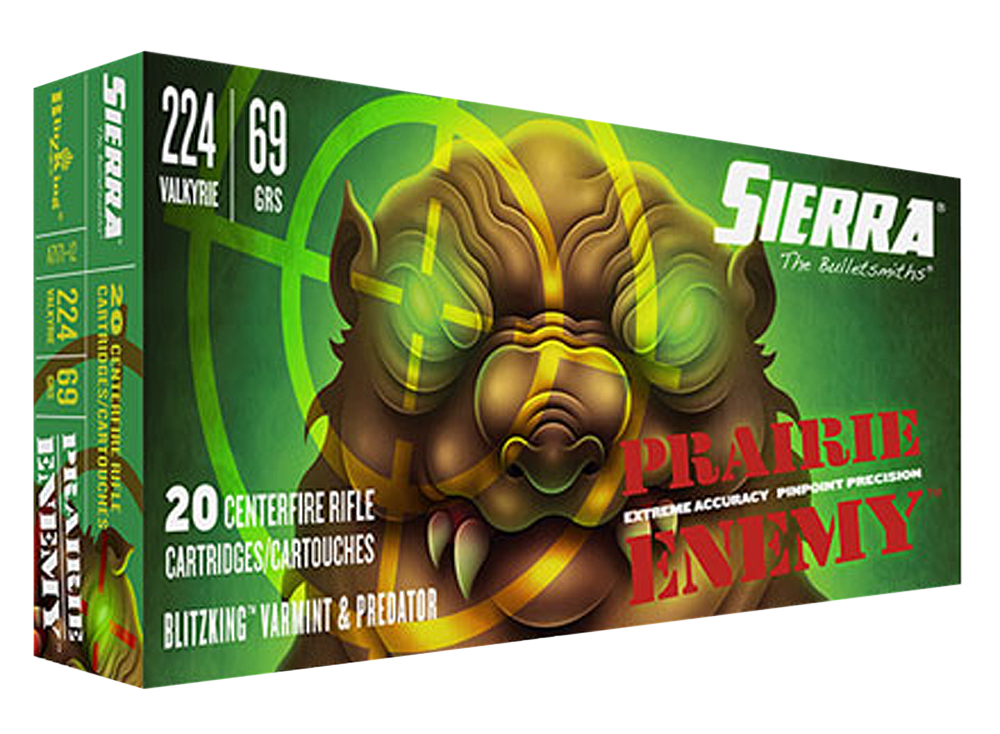 Sierra Prairie Enemy Rifle Ammo 224 Valkyrie 69 gr. BlitzKing