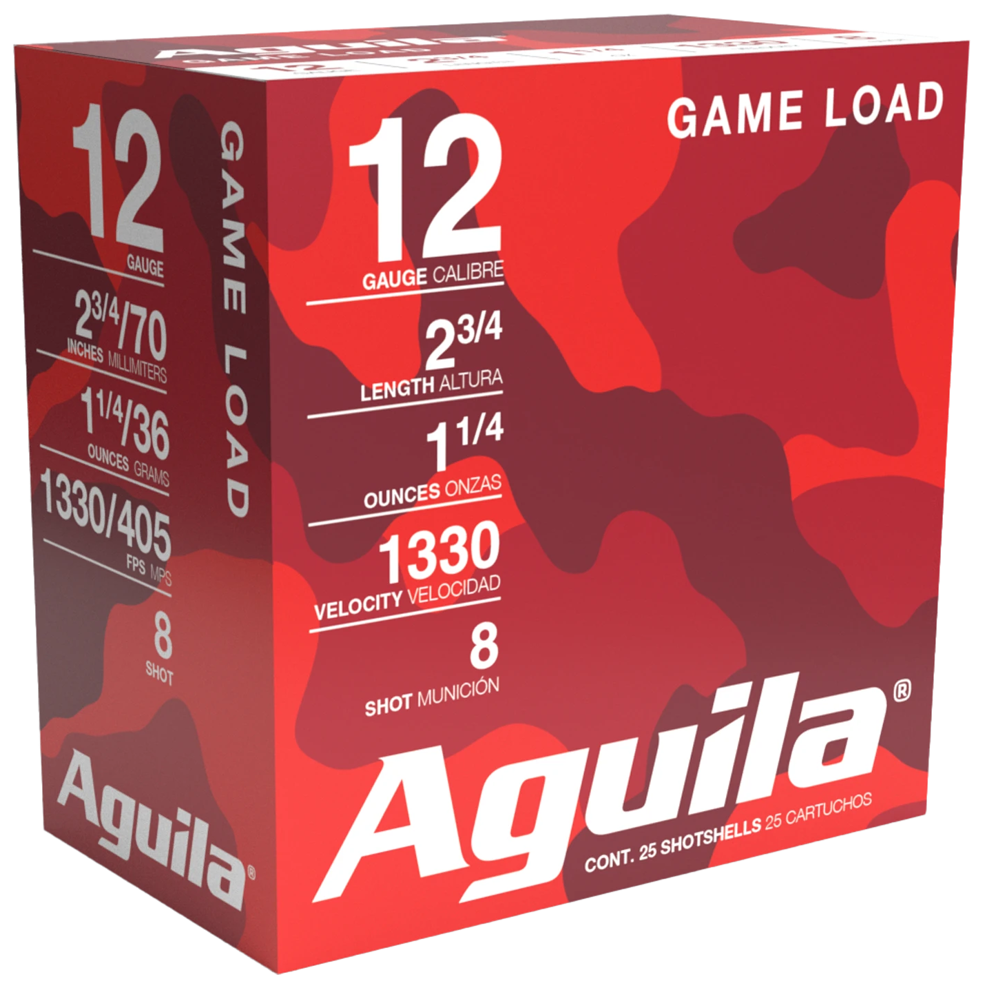 Aguila High Velocity Shotgun Game Load 12 Gauge 8 Shot 1 1/4 Ounce 25 Rounds