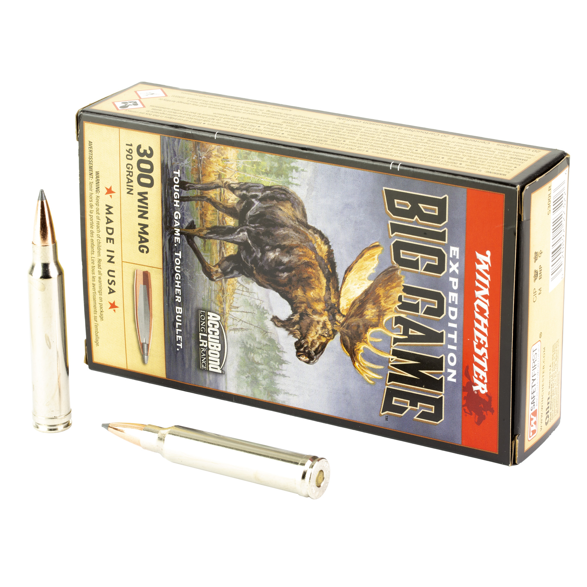 Winchester Expedition 300 Winchester Magnum AccuBondLong Range 190 Grain 20 Rounds