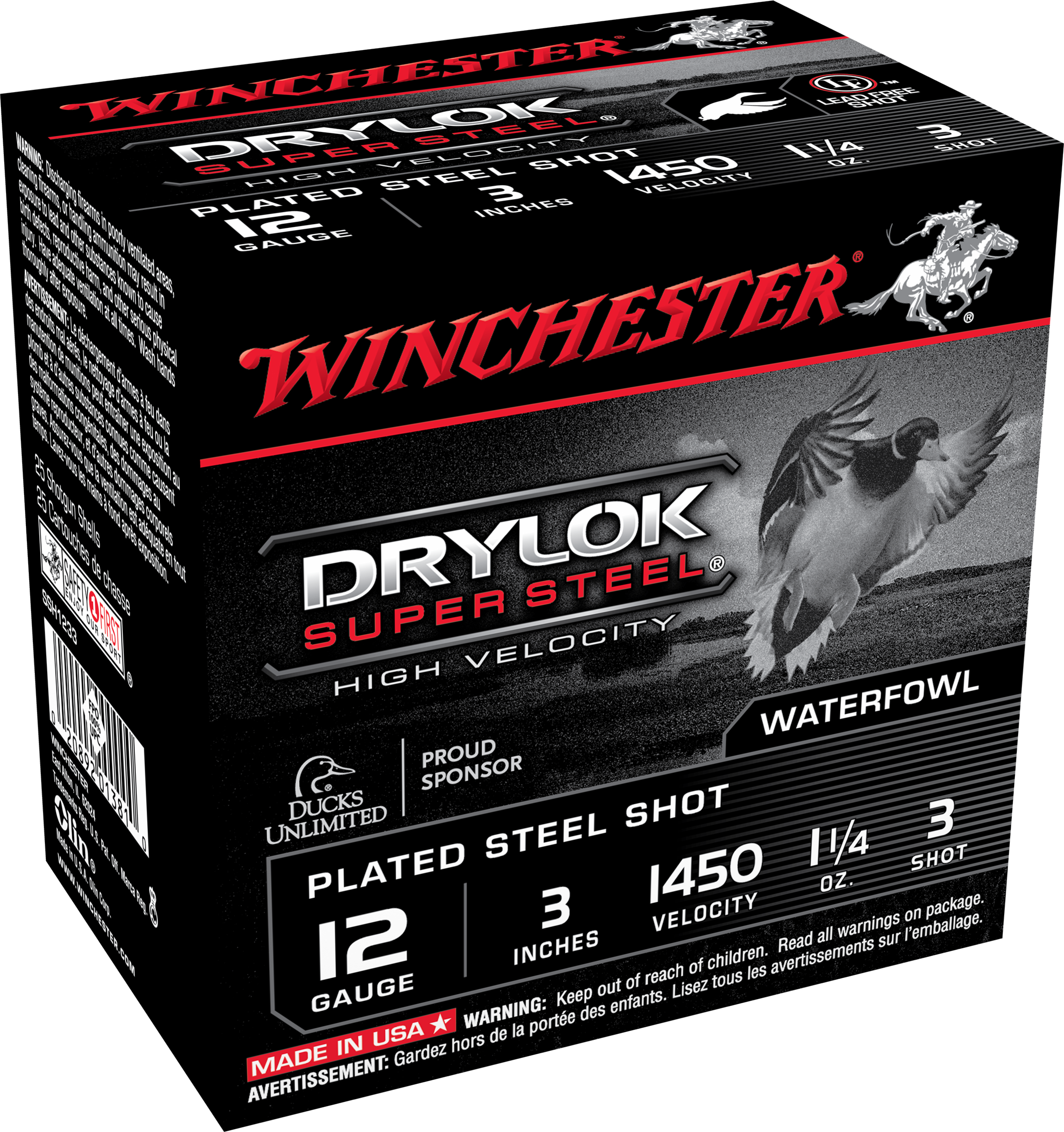 Winchester Drylok High Velocity 12 Gauge Plated Load 1 1/4 Grain 25 Rounds