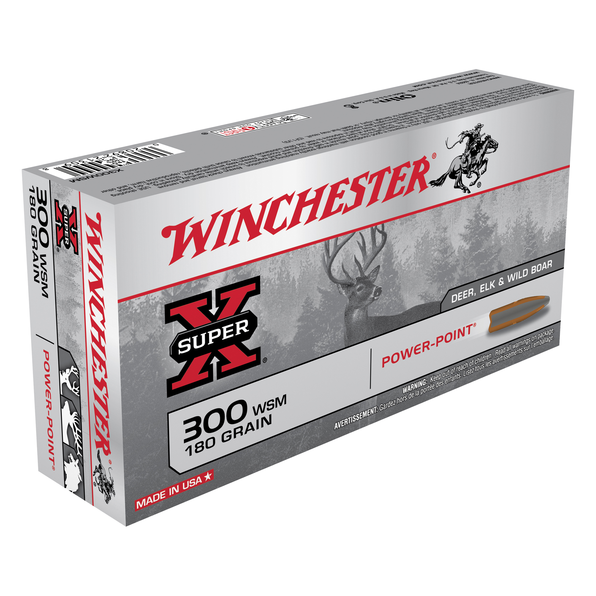 Winchester Super X 300 Winchester Short Magnum Power Point 180 Grain 20 Rounds