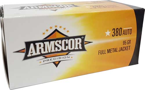 Armscor Range Value Pack 380 ACP Full Metal Jacket 95 Grain 100 Rounds