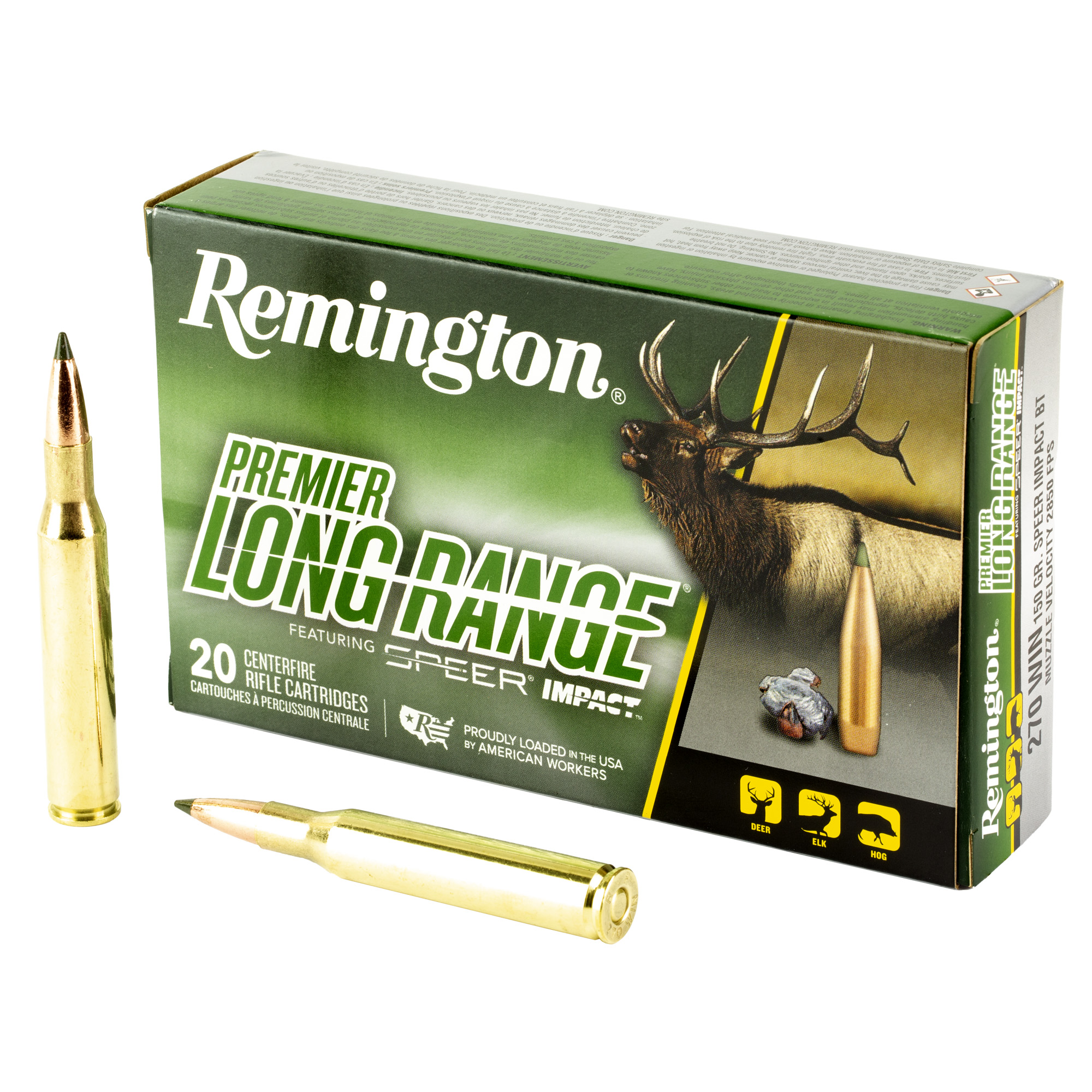 Remington Premier Rifle Ammo 270 Winchester Speer Impact 150 Grain 20 Rounds
