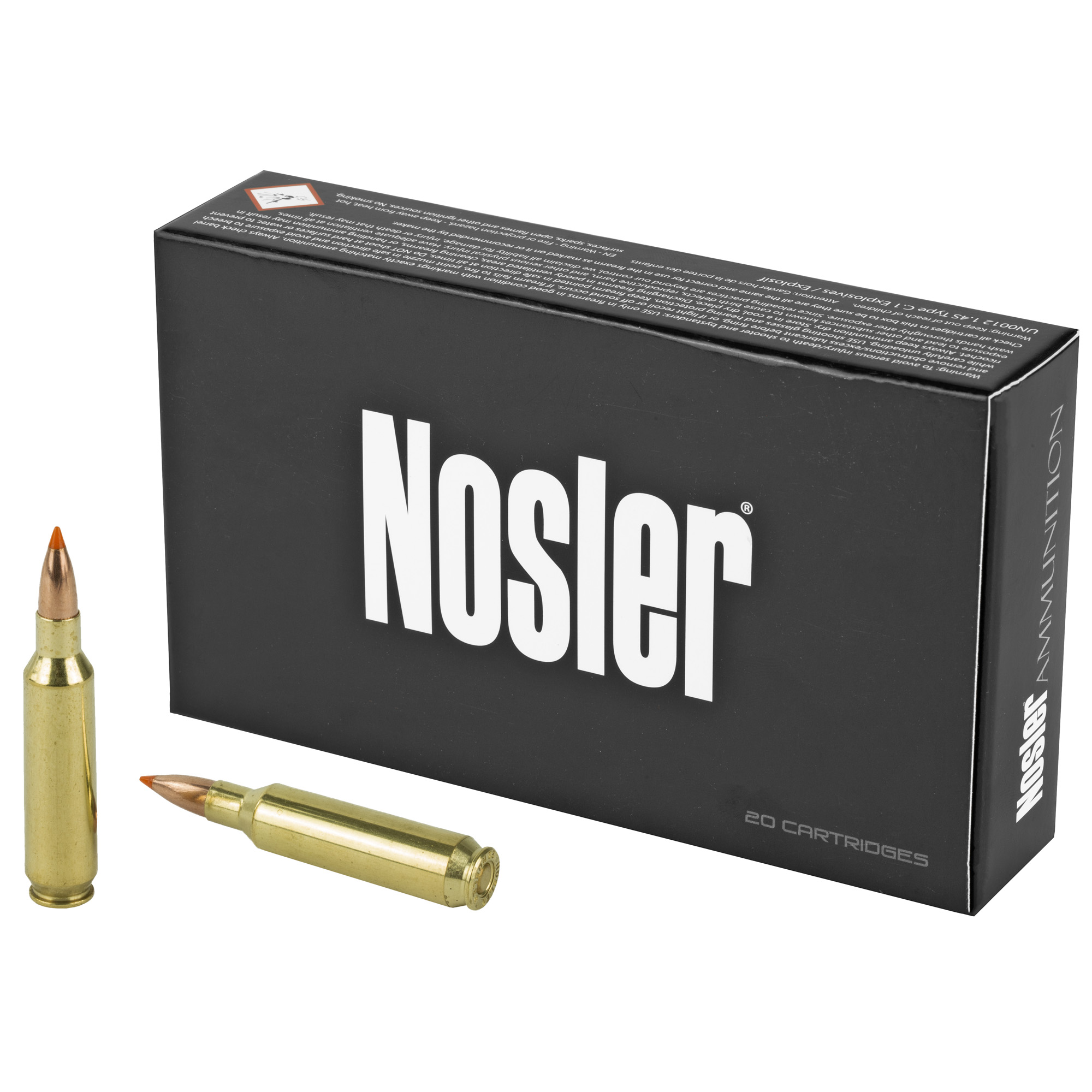 Nosler Varmint Ballistic Tip 22 Nosler Spitzer 55 Grain 20 Rounds