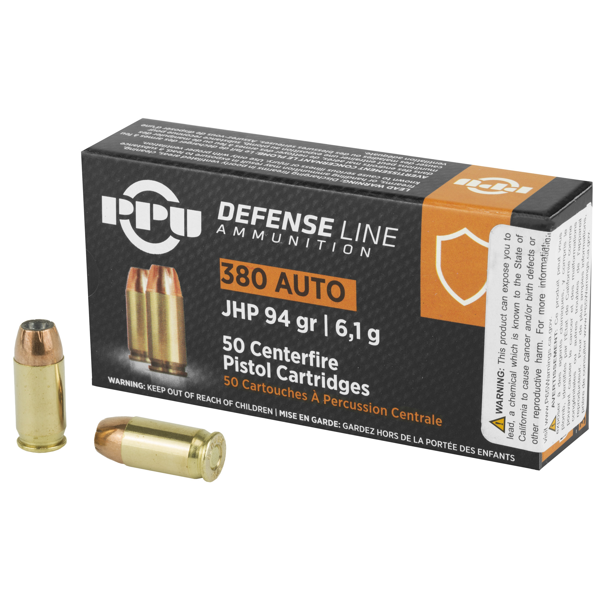 Prvi Partisan PPD380A 380 ACP Jacketed Hollow Point 94 Grain 50 Rounds