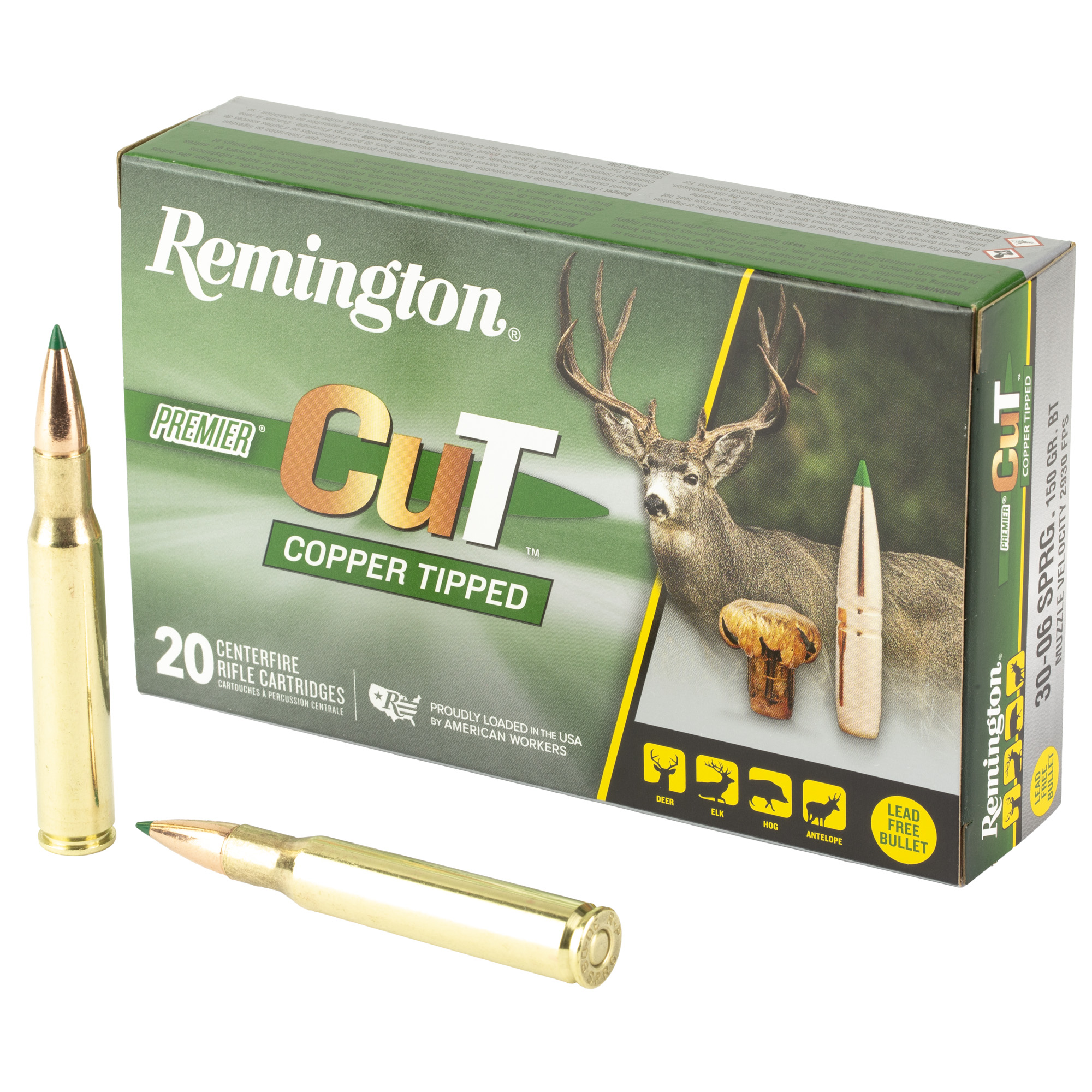 Remington Premier 30-06 Springfield Copper 165 Grain 20 Rounds