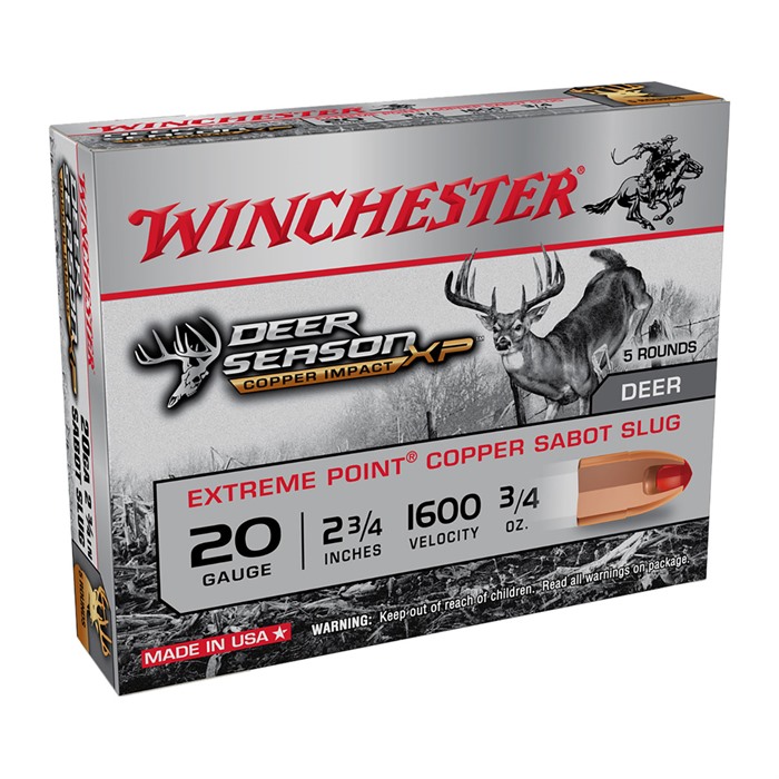Winchester Deer Season XP 20 Gauge Sabot Slug 3/4 Ounce 5 Rounds
