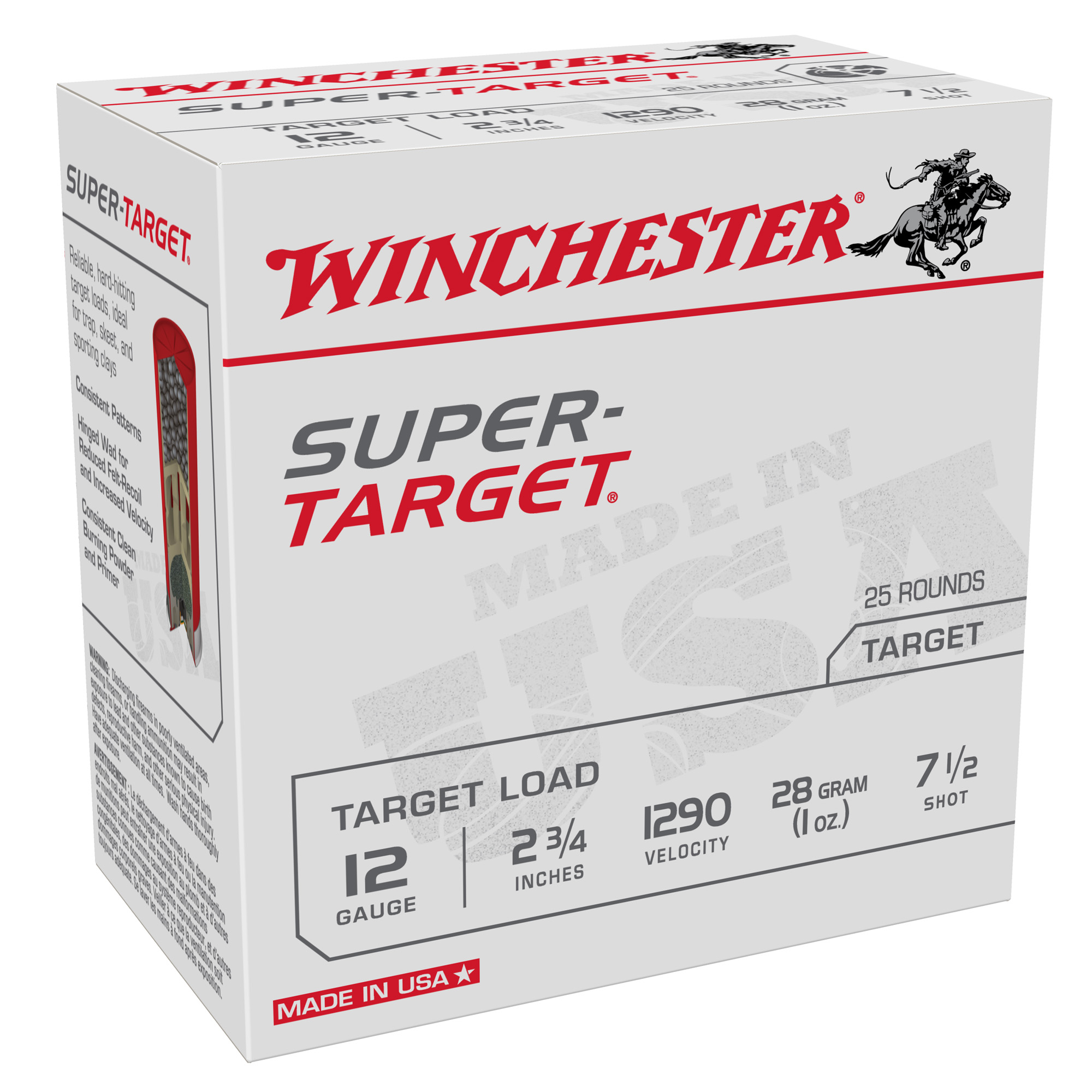 Winchester Super-Target 12 Gauge Lead Shot 1 oz 25 Rounds
