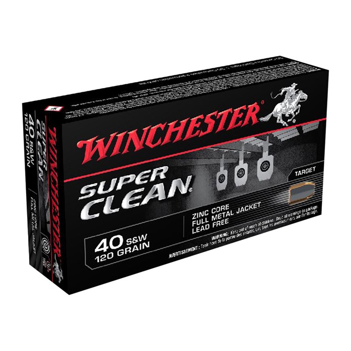 Winchester Super Clean 40 S&W Full Metal Jacket 120 Grain 50 Rounds