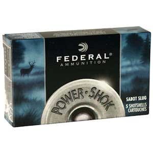 Federal Power-Shok Sabot Slug 12 Gauge 1 oz 5 Rounds