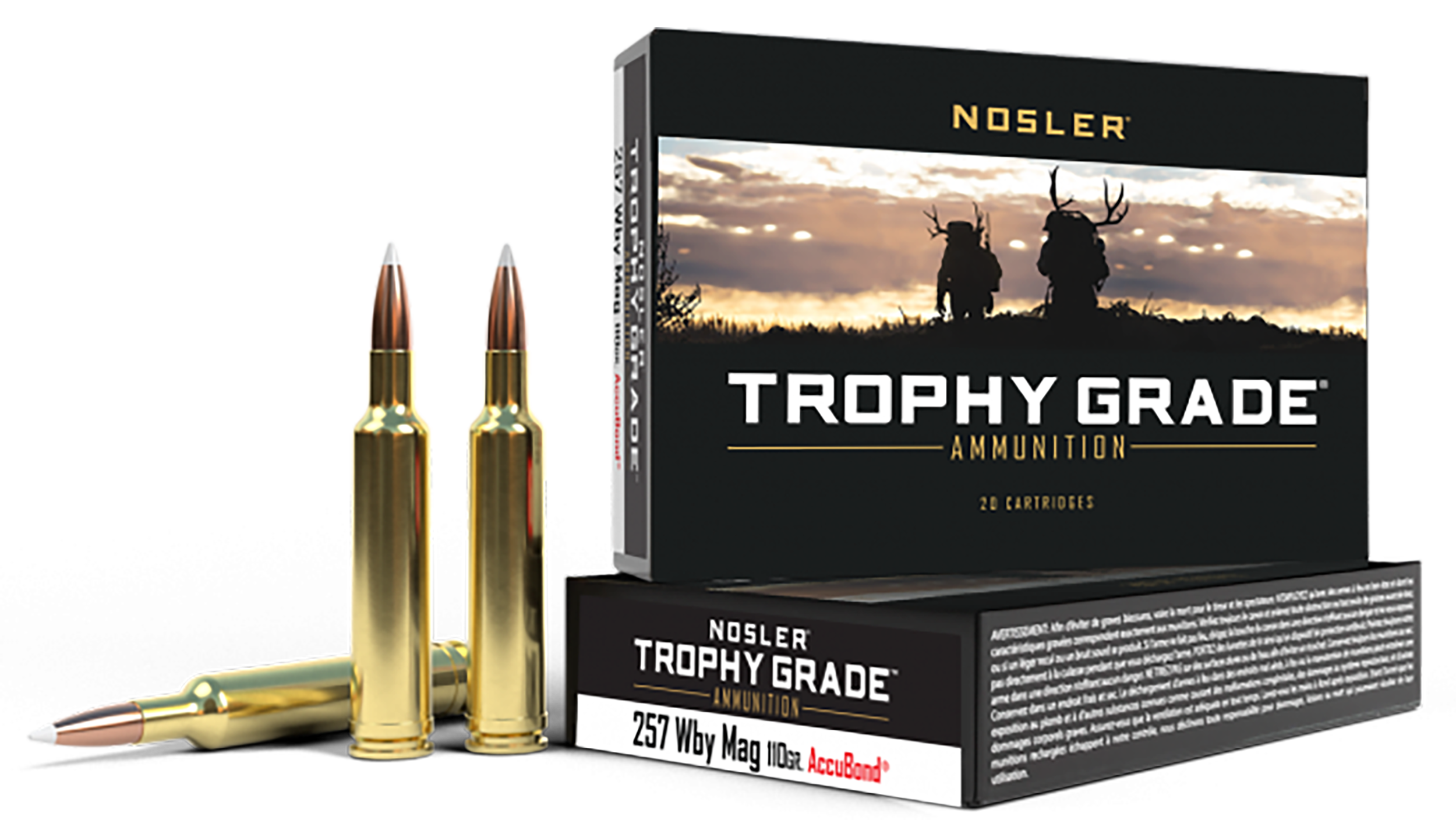 Nosler Trophy Grade 257 Weatherby Magnum AccuBond 110 Grain 20 Rounds