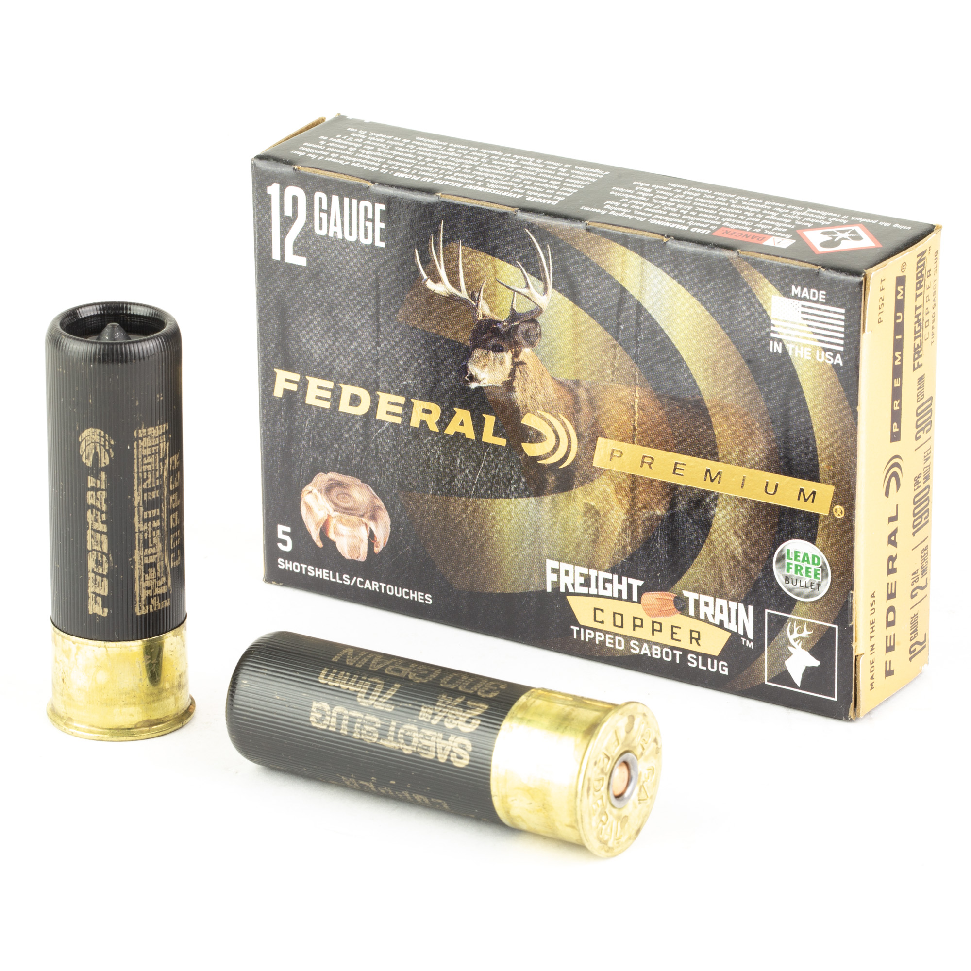 Federal P152FT Premium Freight Train 12Gauge 2.75" SlugShot 5 Per Box/10 Case