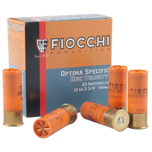 Fiocchi High Velocity Loads 12 Gauge Four Shot One Quarter Ounce 25 Rounds