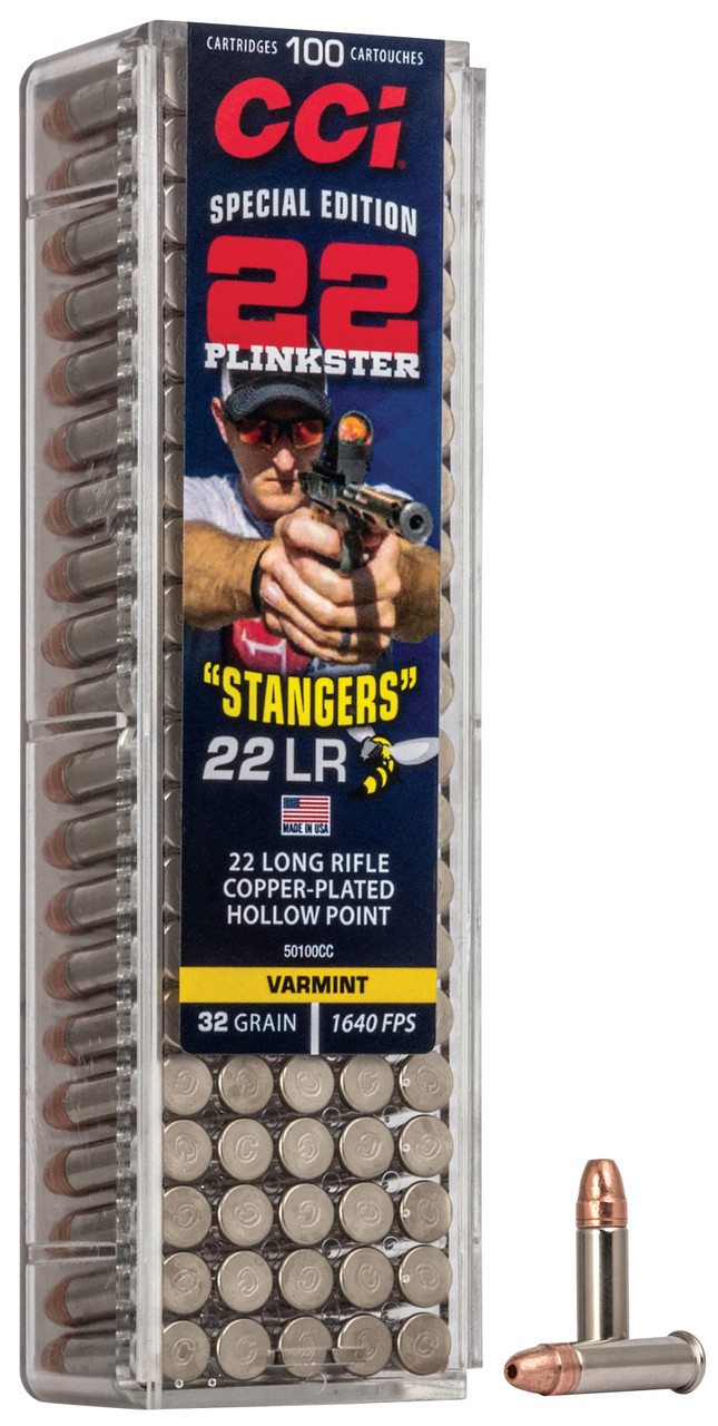 CCI Stinger Edition 22 Long Rifle Copper Plated Hollow Point 32 Grain 100 Rounds