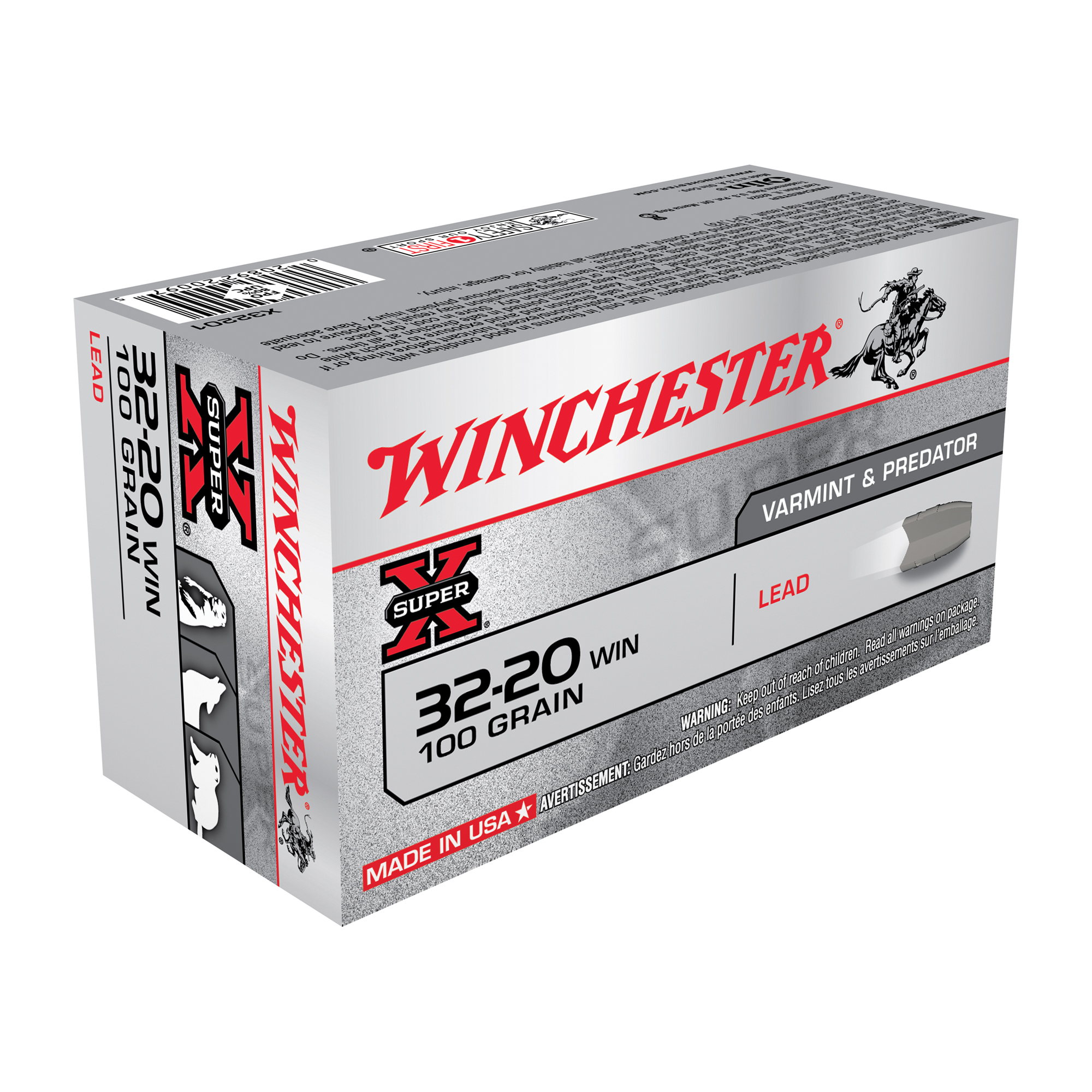 Winchester Super X 32-20 Winchester Lead 100 Grain 50 Rounds