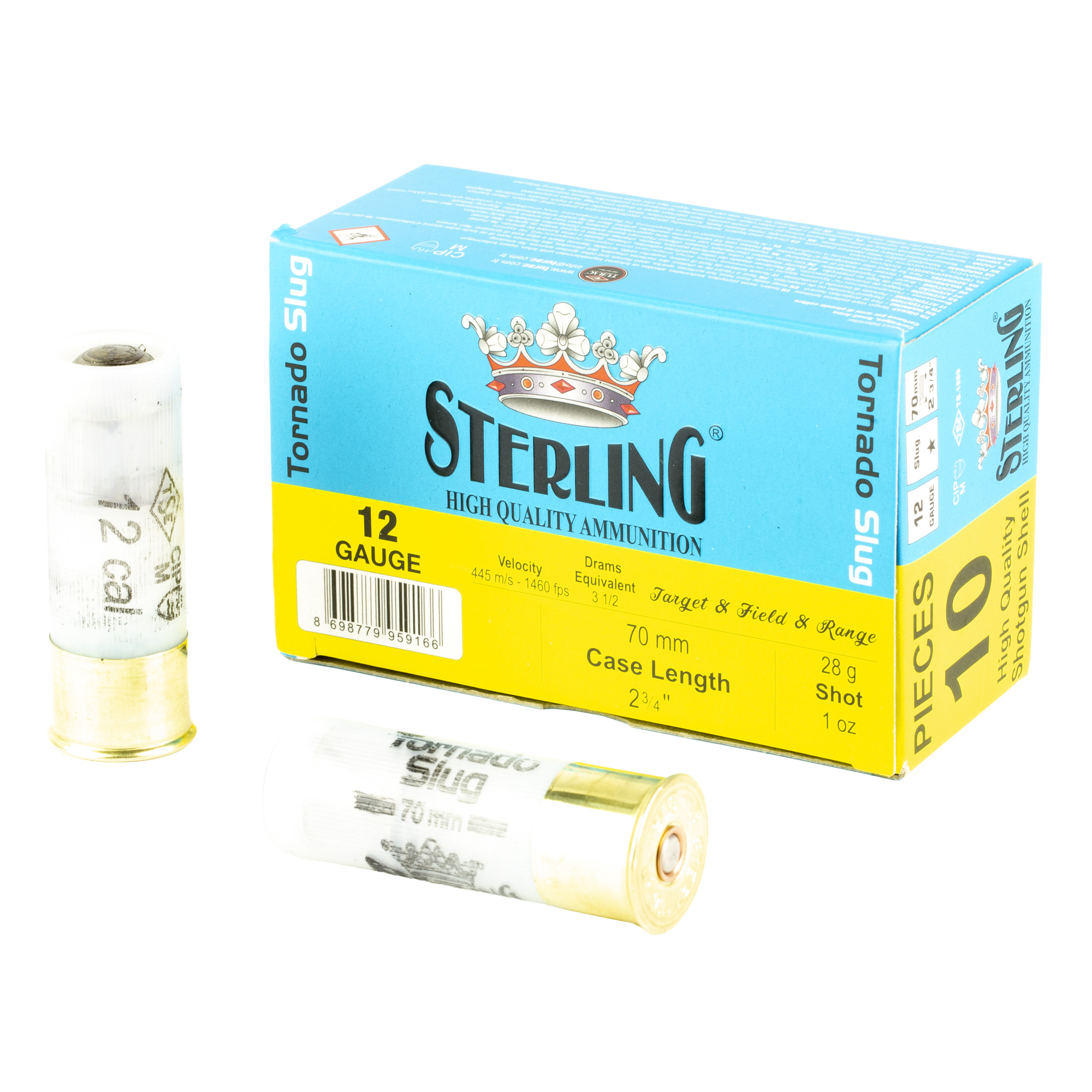 Sterling 12 Gauge Shotgun Ammo - Tornado Slug | 1,470 fps | 2.75 inch | 10rd Box