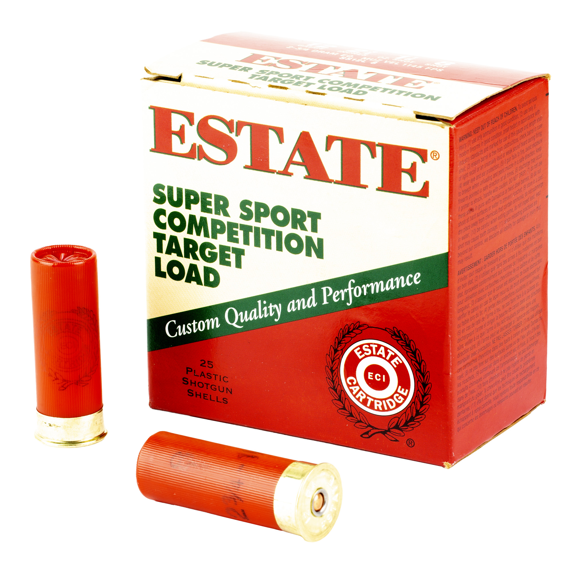 Federal Estate Cartridge Super Sport 12 Gauge Shot 1 1/8 Ounce #8 25 Rounds