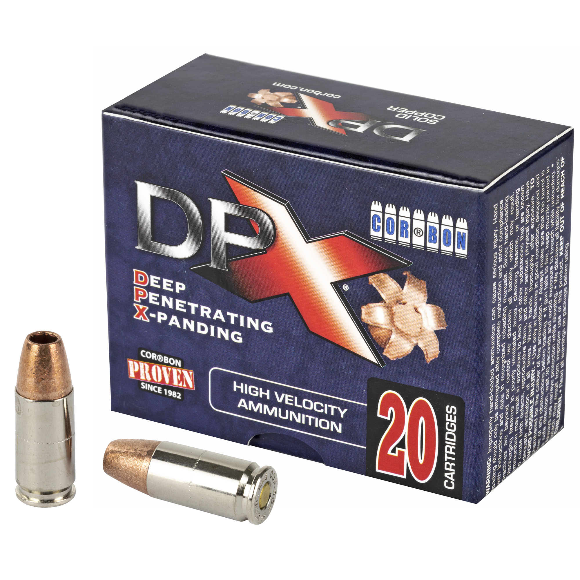 COR-BON Handgun Ammunition 9mm Luger (+P) 115 gr DPX 1275 fps 20/box