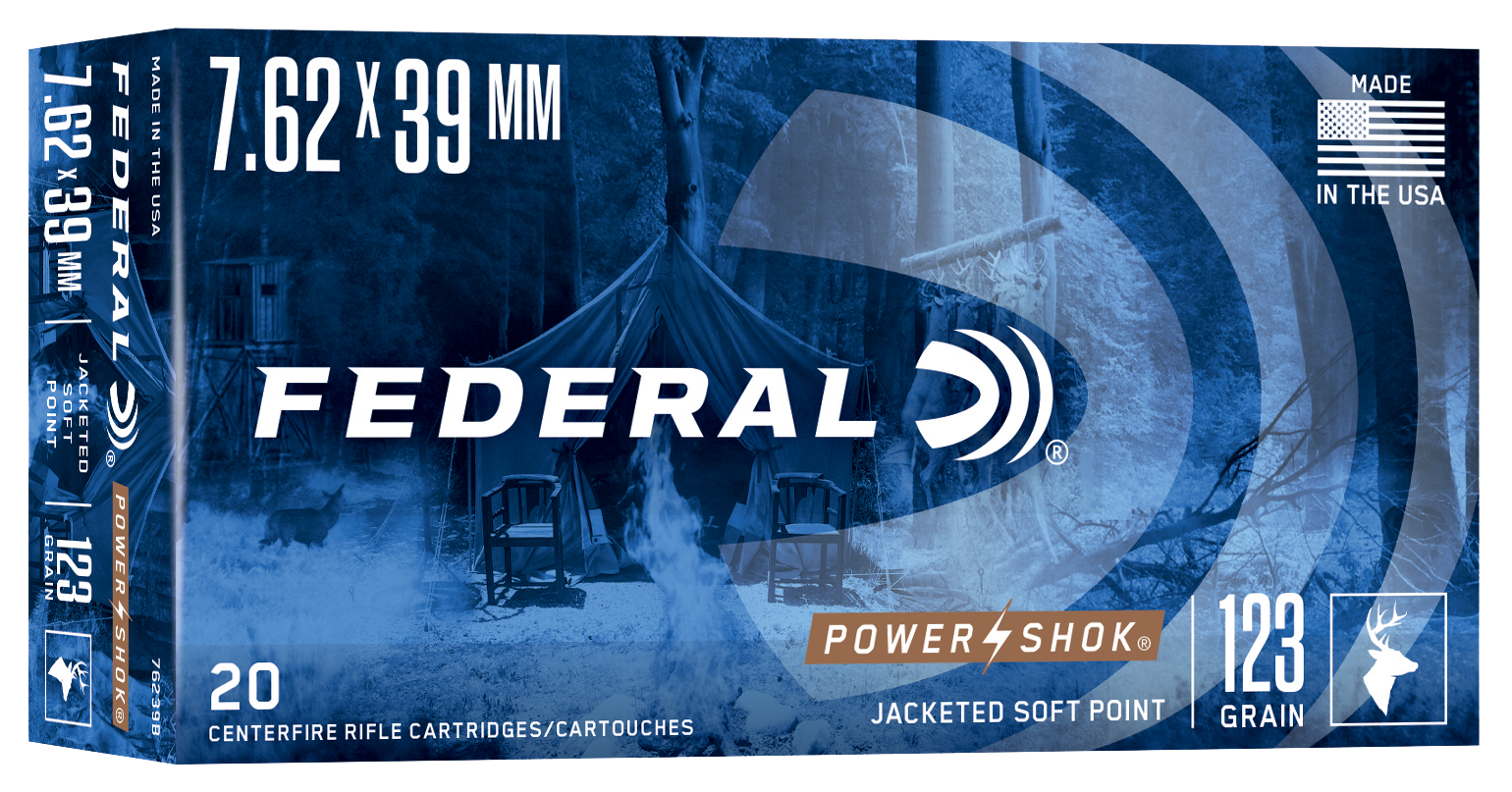 Federal Power-Shok 7.62x39 Soft Point 123 Grain 20 Rounds