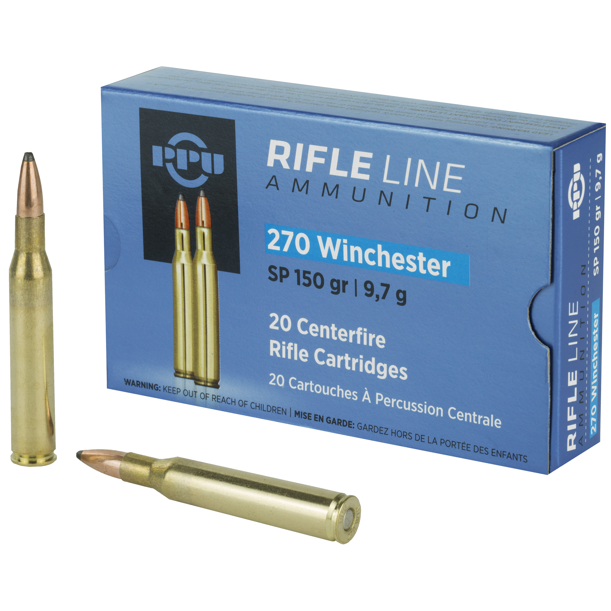 Prvi Partizan Rifle 270 Winchester Soft Point 150 Grain 20 Rounds