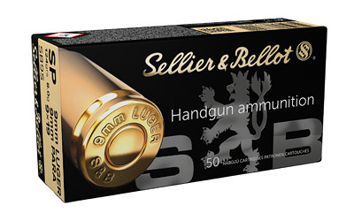 Sellier & Bellot 9mm Luger Full Metal Jacket 124 Grain 50 Rounds