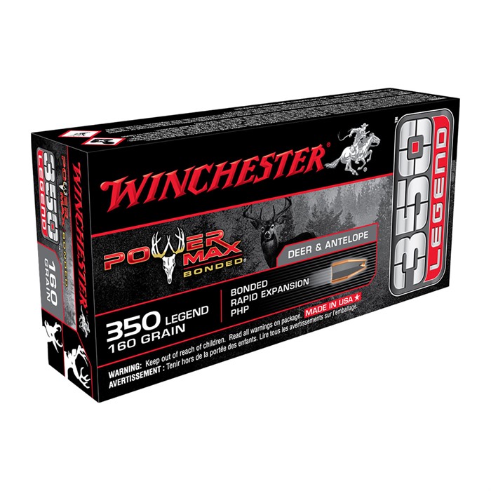 Winchester Power Max Bonded 350 Legend Bonded Hollow Point 160 Grain 20 Rounds