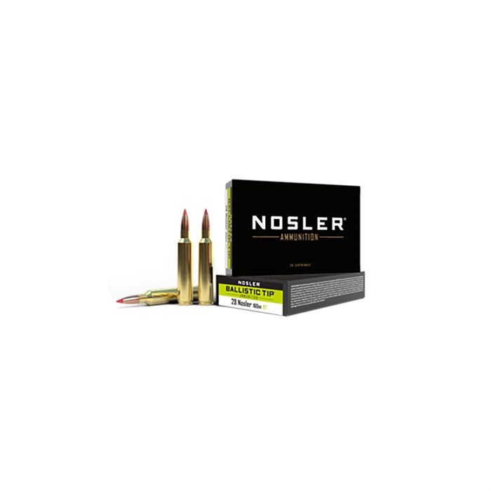 Nosler Ballistic Tip 28 Nosler Spitzer Ballistic Tip 160 Grain 20 Rounds