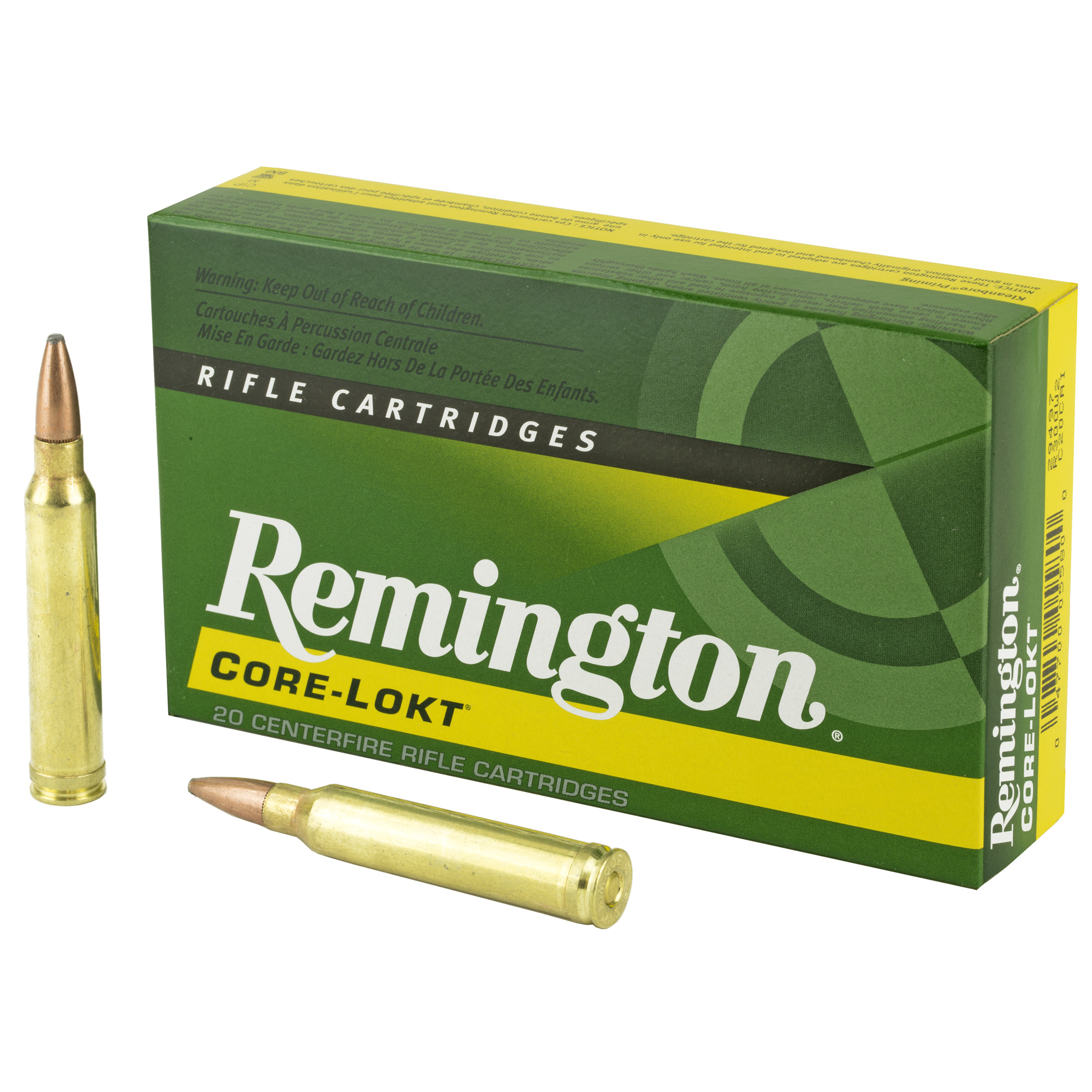 Remington, Core-Lokt, 300 Winchester Magnum, Soft Point, 180 Grain, 20 Rounds