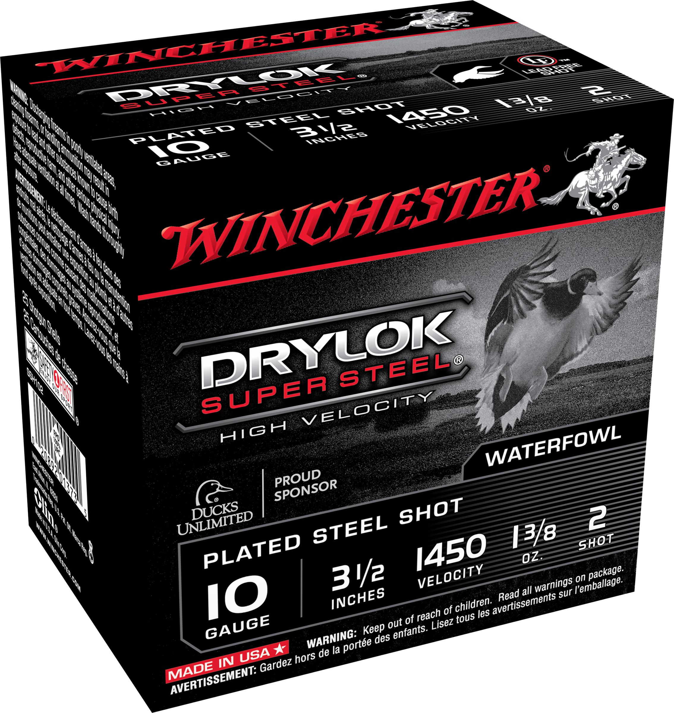 Winchester Drylok High Velocity 10 Gauge Steel Shot 1 3/8 Ounce 25 Rounds