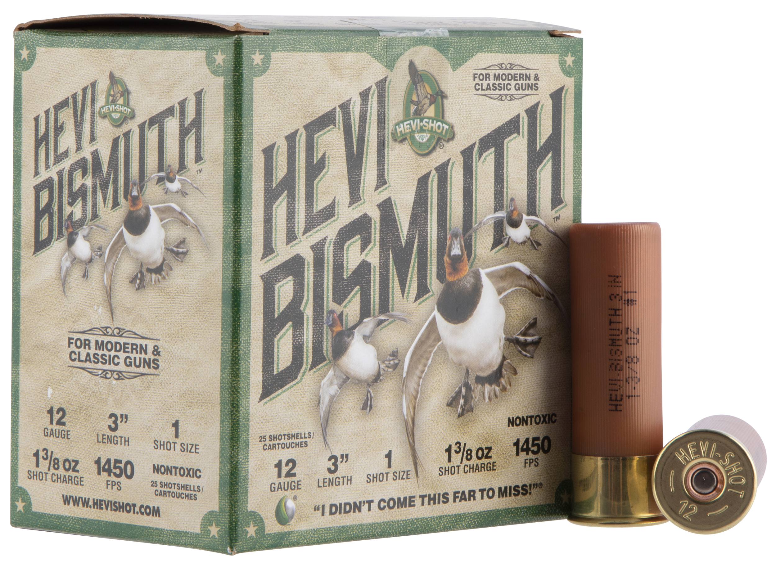 Hevi Shot Bismuth Shotgun Ammo 12 ga. 3 in. 1 3/8 oz. 1 Shot 25 rd.