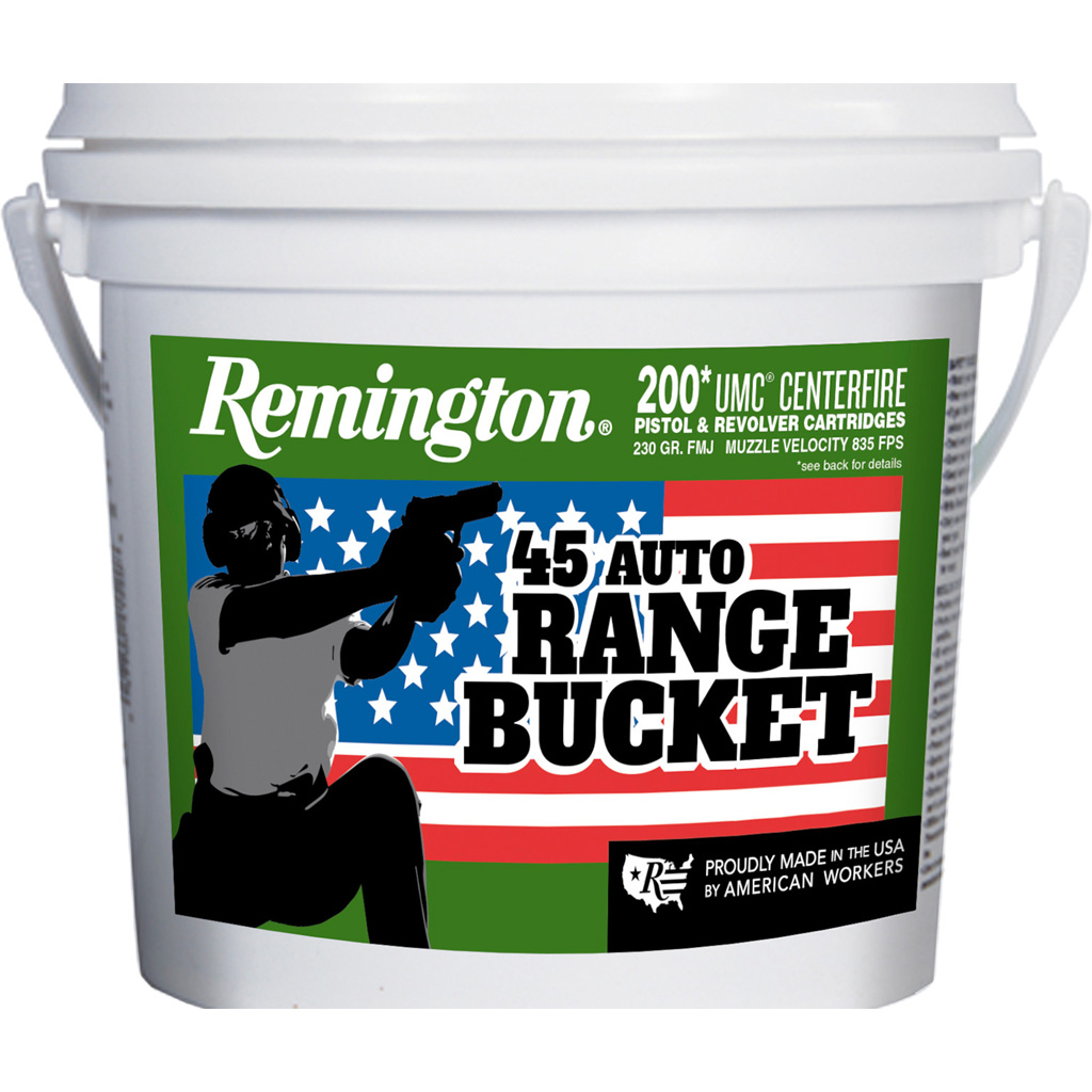 Remington Range Bucket UMC 45 ACP Full Metal Jacket 230 Grain 200 Rounds