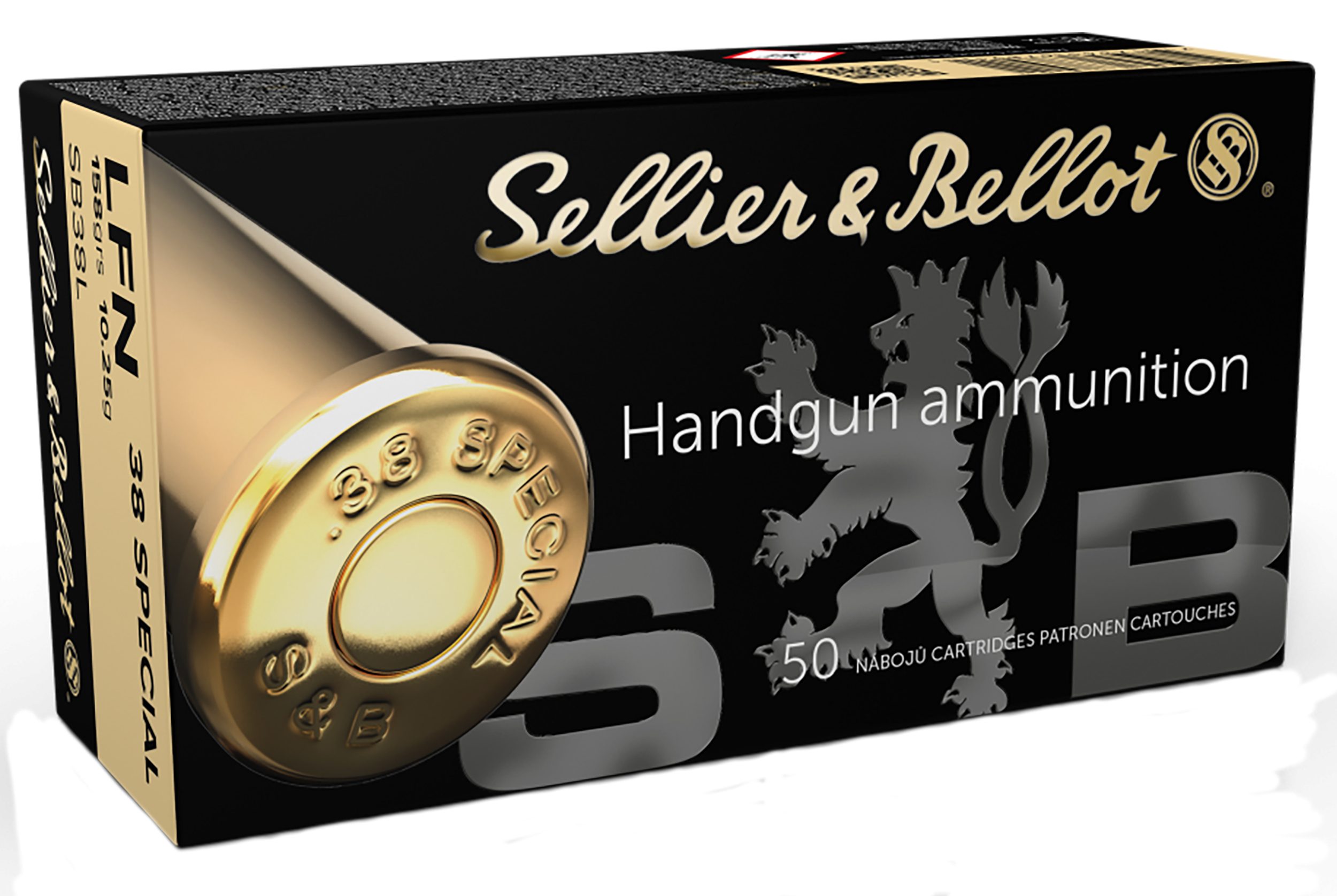 Sellier & Bellot SB38L 38 Special Lead Flat Nose 158 Grain 50 Rounds