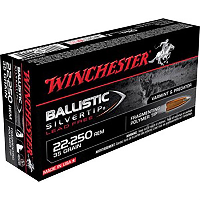 Winchester Ballistic Silvertip 22-250 Remington Polymer Tip 35 Grain 20 Rounds