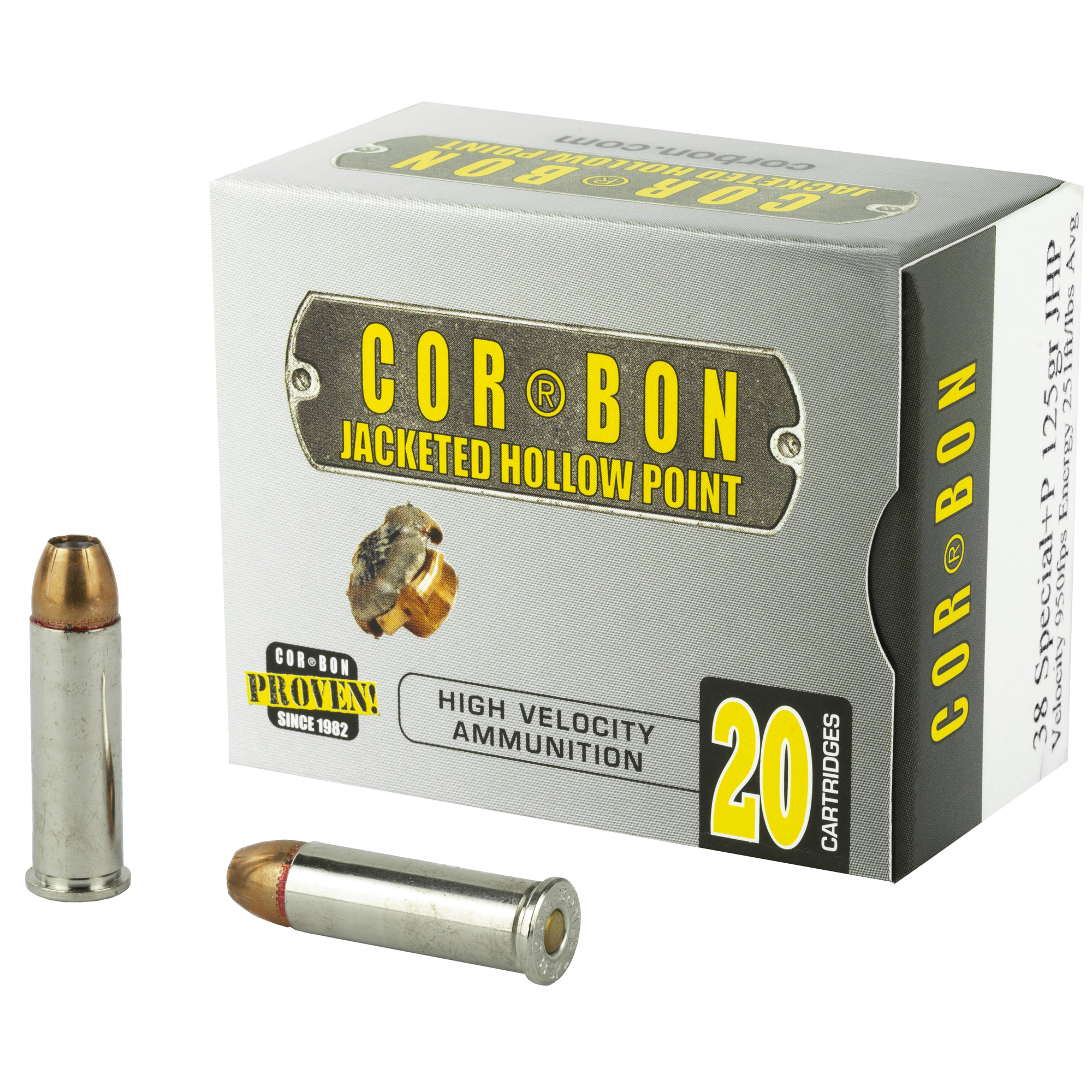 Corbon Self-Defense JHP Handgun Ammunition .38 Spl (+P) 125 gr 1125 ...-img-0