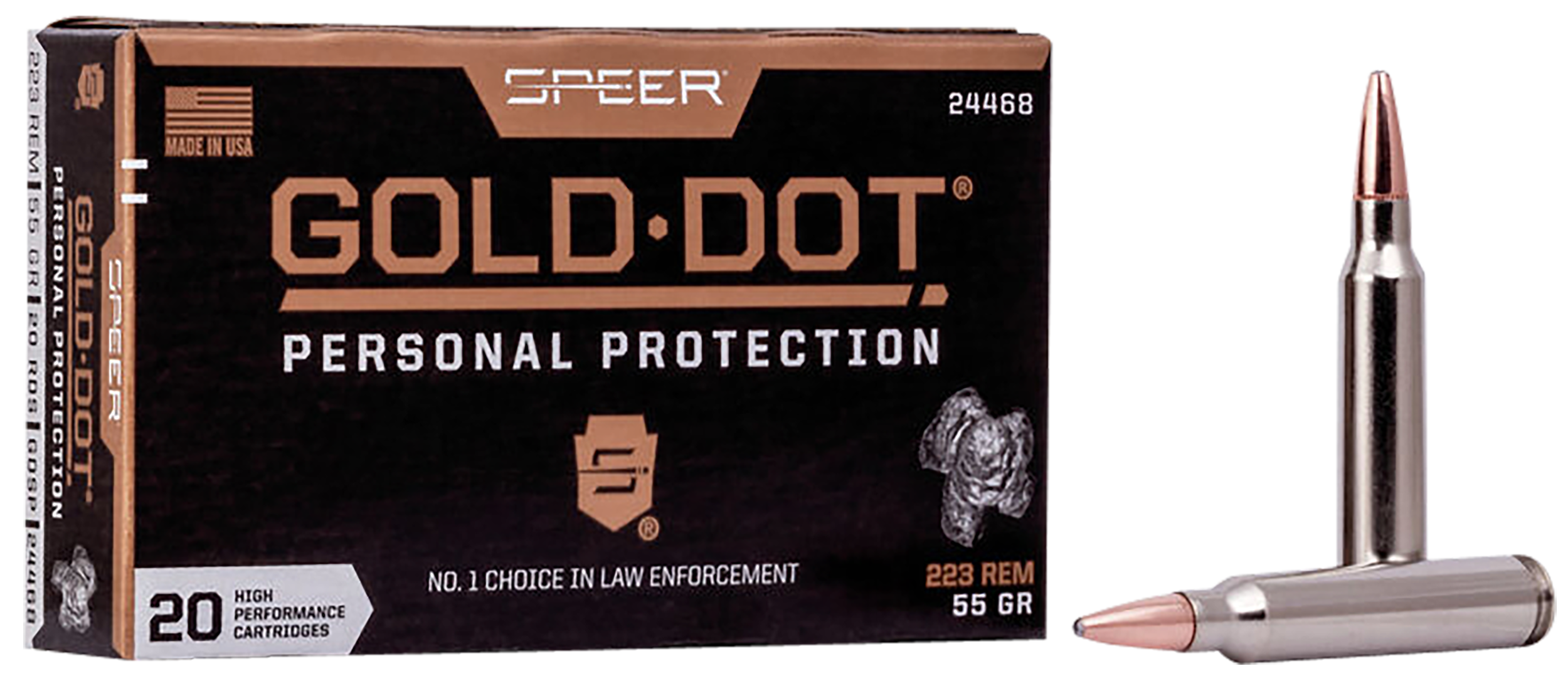 Federal Speer Gold Dot 223 Remington Bonded Core 55 Grain 20 Rounds