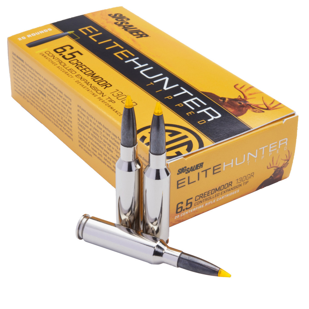 Sig Sauer Elite Hunting Rifle Ammo 6.5 Creedmoor Accubond 140 Grain 20 Rounds