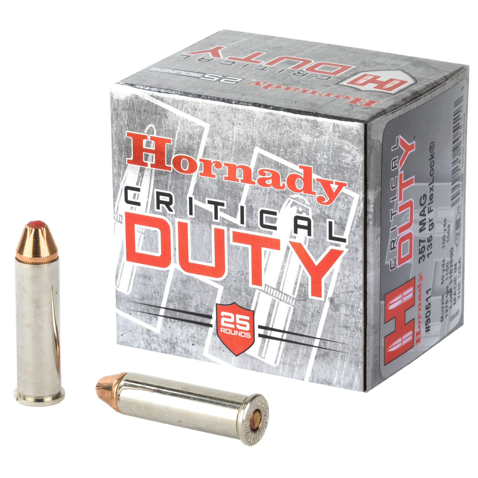 Hornady Critical Duty Handgun Ammo 357 Mag. 135 gr. Flexlock 25 rd.
