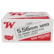 Winchester Ammo WM193 5.56mm Full Metal Jacket 55 Grain 500 Rounds