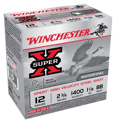 Winchester, Super X Xpert Hi-Velocity, 12 Gauge, Bb Shot, 1 1/8 oz, 25 Rounds