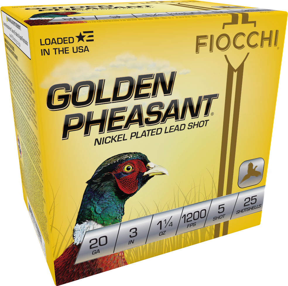 Fiocchi Golden Pheasant Extrema 20 Gauge Shot 1-1/4 oz 5 Shot 25 Rounds