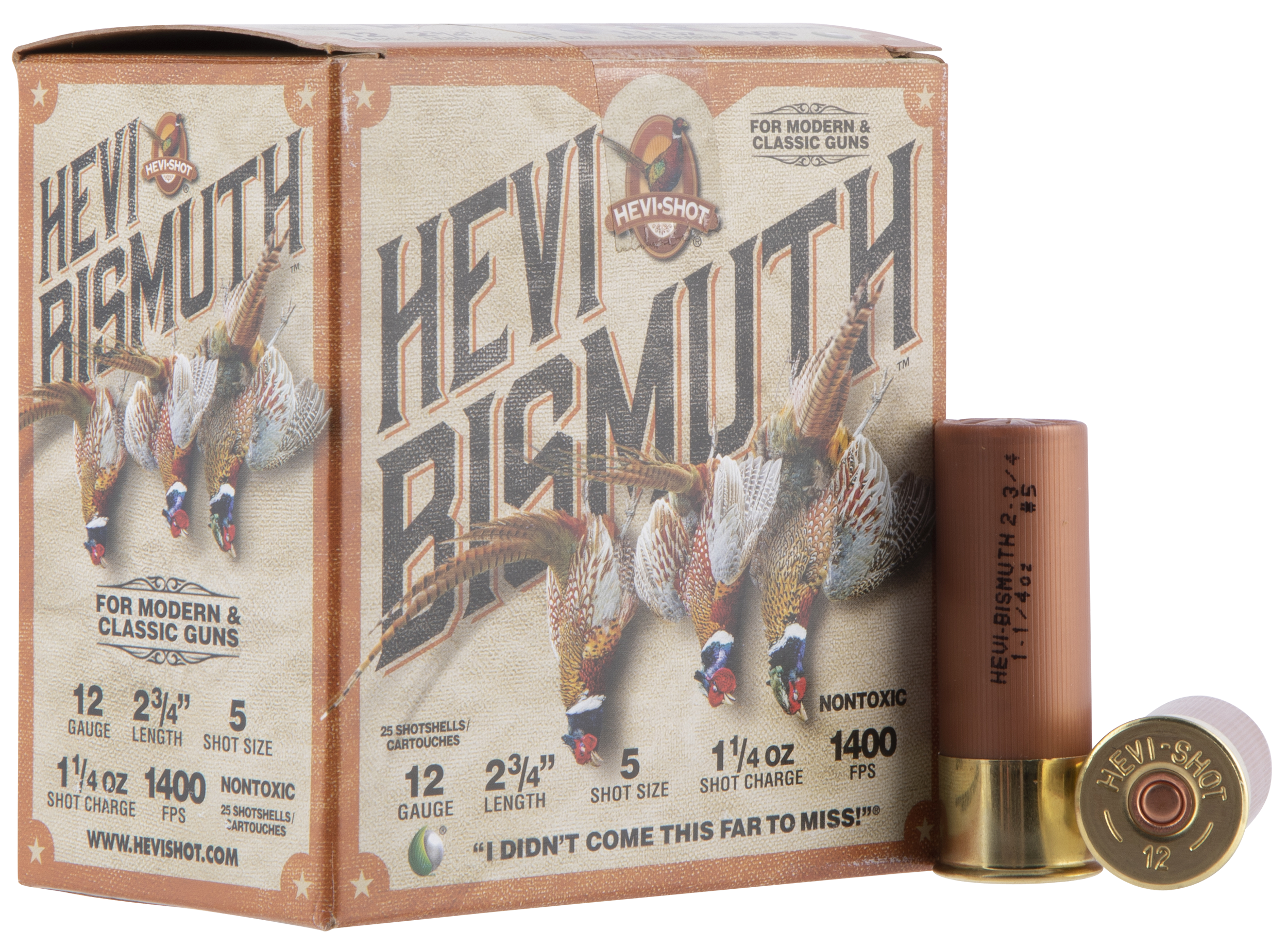 Hevi Bismuth Upland Load 12 ga. 2.75 in. 5 Shot 1 1/4 oz. 25 rd.