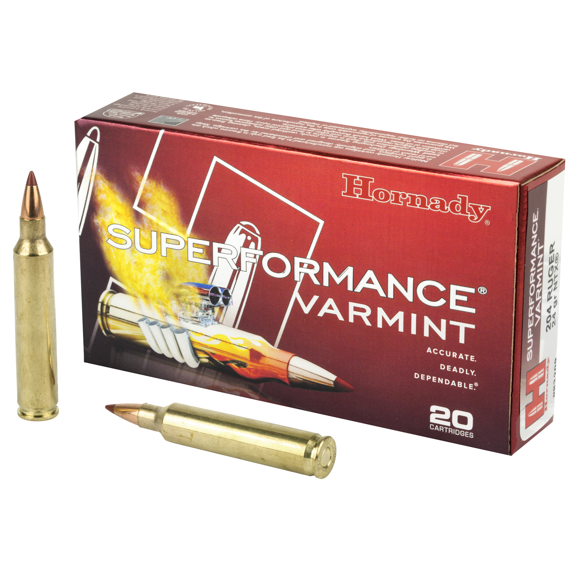 Hornady Superformance Varmint Rifle Ammo 204 Ruger 24 gr. NTX 20 rd.